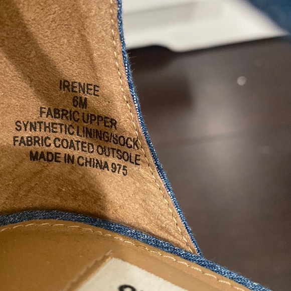 Steve Madden Denim Sandal Block Heel Size 6 - Picture 9 of 9